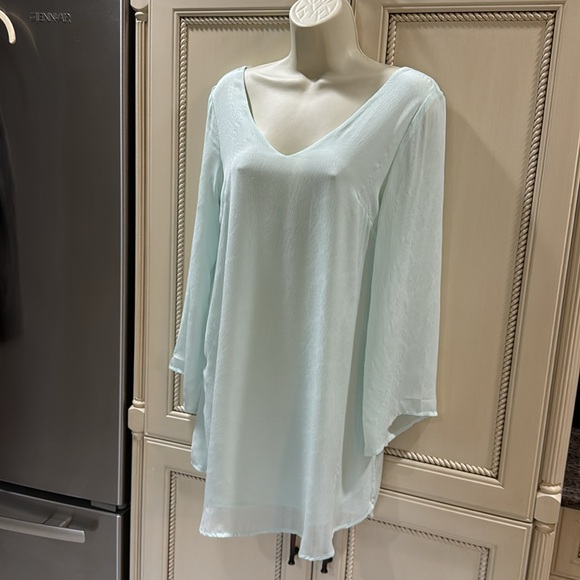 Astr Sea Green Long Sleeve Mini Dress Or Tunic Sz XS - Picture 5 of 8